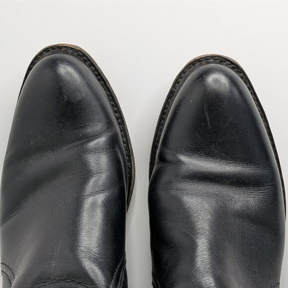 Frye Dorado Riding Boots 9 Black Tall Leather Harness Straps Classic Americana - Picture 13 of 16